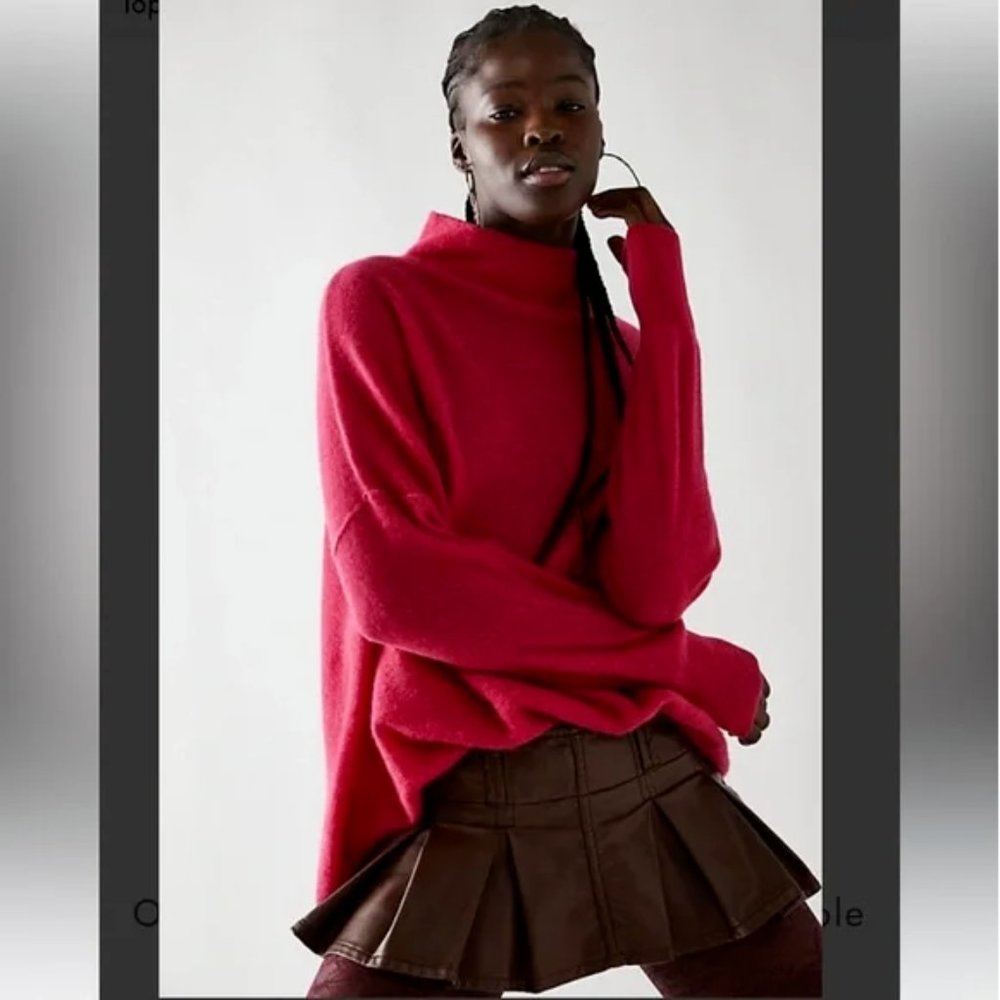 new FREE PEOPLE %100 cashmere ottoman sweater s oversized